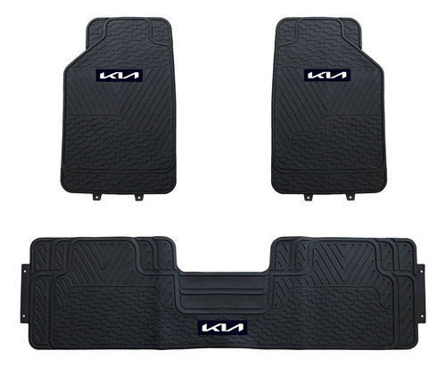 Pisos De Goma 3 Piezas Set Completo Kia Logo Nuevo