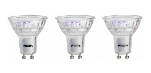Philips Gu10 Reflector Led 3 Unidades, Equivalente A 50 Vati