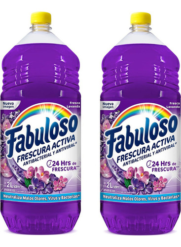 Fabuloso Frescura Activa 2 Pack 2 Litros Lavanda