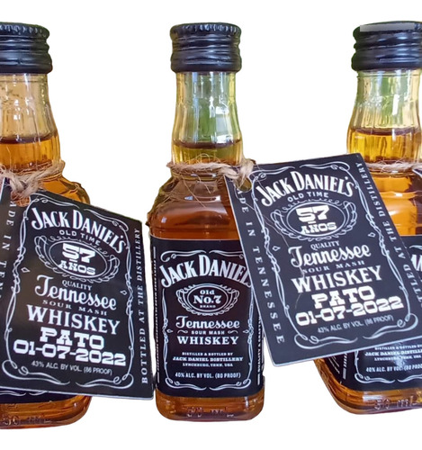 Mini Whisky Jack Daniels Original Souvenir Tarjetita X15