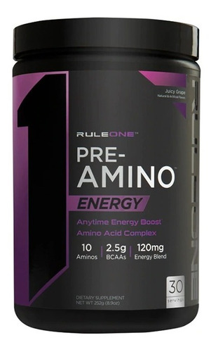 Pre- Amino Energy Rule 1 Aminos/glutamina/cafeina Zero 30srv