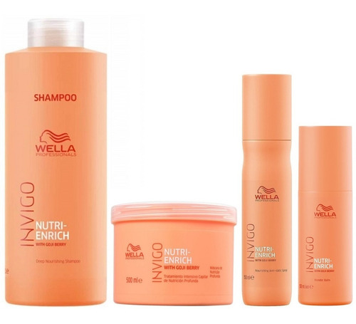 Shampoo Lt +masc +spray +bálsamo Wella Invigo Nutri Enrich