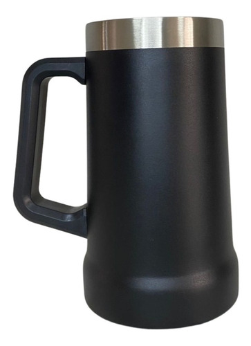 Caneca Térmica Inox De Cerveja Chopp À Vácuo 700ml Gelado Cor Preto