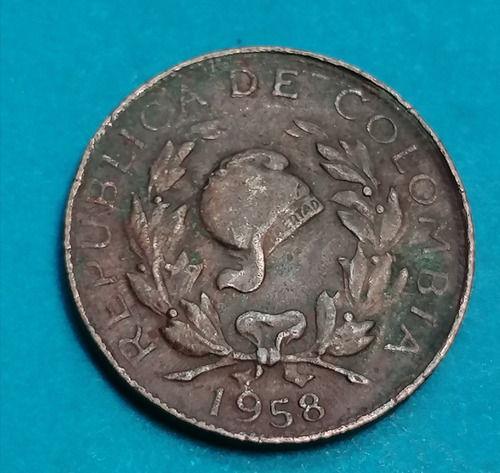 Colombia   Moneda 1 Centavo 1958 Cobre