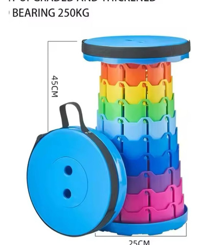 Silla Taburete Plegable Portatil Practico Resistente