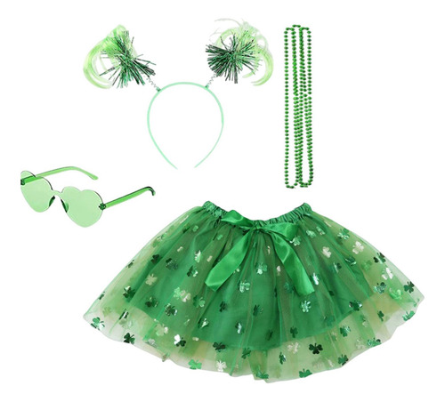 Conjunto De Disfraz De San Patricio Falda Tutú Con
