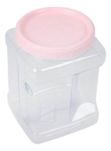 Tarro De Cocina Cubico 2l Tapa Rosa Crom