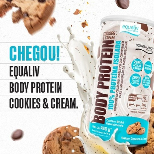 Body Protein 450g Proteina Isolada - Sabor Cookies And Cream Cookies And Cream