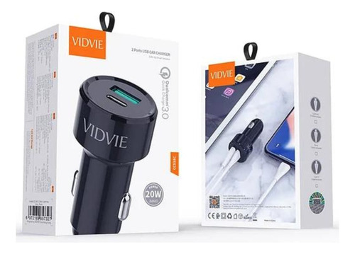 Cargador Para Auto De Doble Puerto Usb & Tipo C - Vidvie