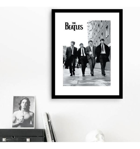 Quadro Foto Clássica Beatles - 60x48cm