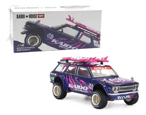 Mini Gt Kaido House Datsun 510 4x4 Wagon Offroad V2 //149 Color Violeta Oscuro