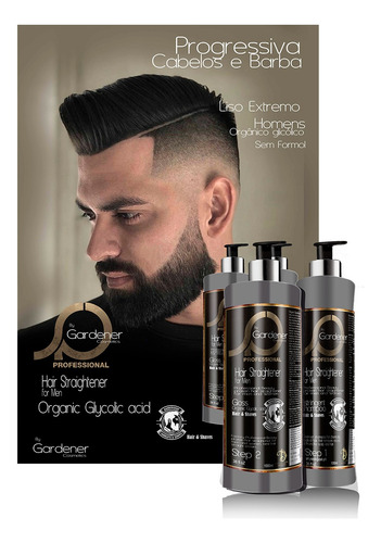 Progressiva Masculina Barba E Cabelo Sem Formol Glicólico