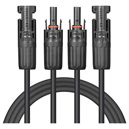 Home 20 Pies 2x10 Awg Cable De Extensión Solar De Dobl...