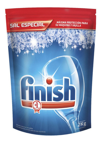Imagen 2 de 3 de Combo Finish Doypack Sal 2kg X4u + Pouch Detergente 1kg X4u