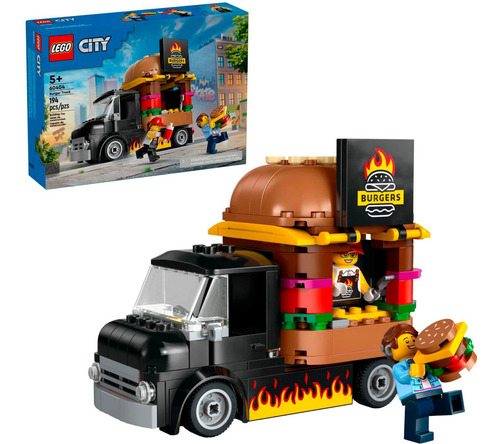 Conjunto De Construção De Brinquedos Lego City Burger Truck