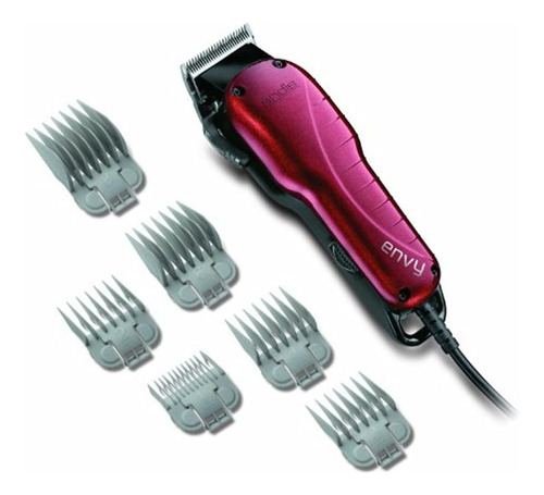 Máquina Para Cortar El Pelo, Color Rojo, Rosado