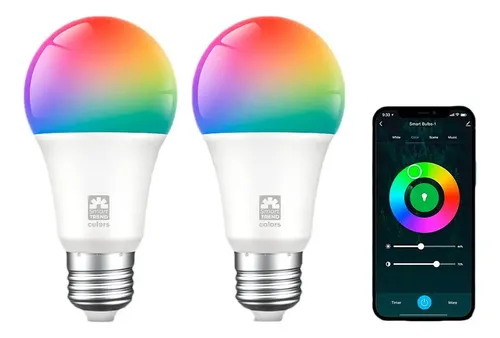 Kit 2 Lâmpada Inteligente 11w Smart Color Kian E27 Cor da luz Branco-frio