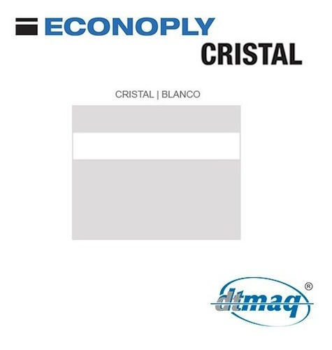 Plástico Bicapa Laserable Econoply Cristal / Blanco 60x40cm