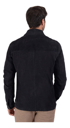 Camisola De Piel Perry Ellis De Hombre En Color Azul Marino.