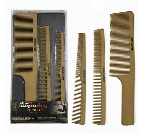 Kit Pentes Babyliss Pro Gold Barberology