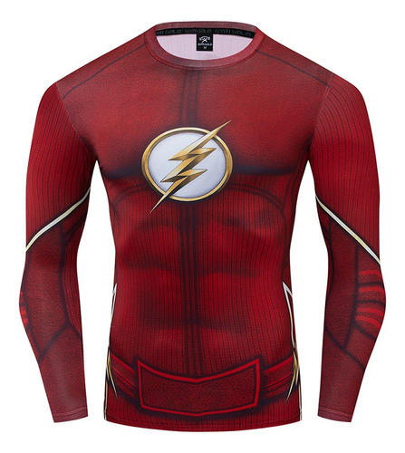 Camisa De Compresión Para Hombre The Flash Impreso Tops De M