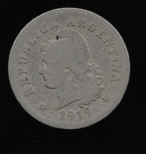 Ltc573. Moneda Nacional De 10 Centavos De 1919.