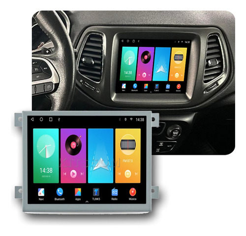 Multimídia Jeep Compass 2017 2018 2019 2020 2021 V2 Octa Oem
