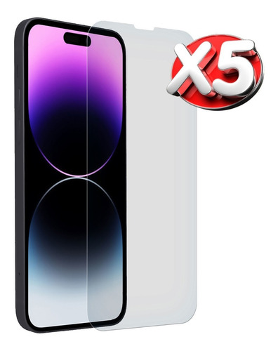 Vidrio Templado Caja X5 U Para iPhone Elegi Tu Modelo