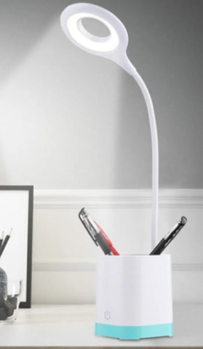 Luminária Led Flexível Mesa Porta Caneta Recarregável Usb