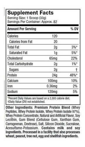 Suplemento en polvo MuscleTech Nitro Tech 100% Whey Gold proteína sabor french vanilla crème en pote de 2.27kg