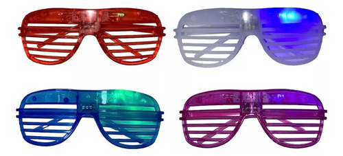12 Lentes Luminosos Luz Led Retro Fiesta Baada Boda
