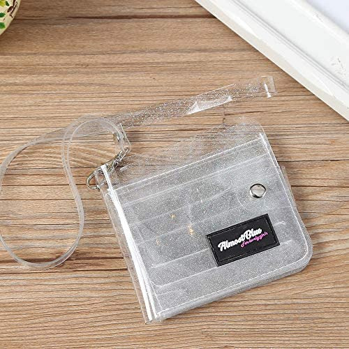Cartera Transparente Para Mujer, Monedero Plegable Con Cordó