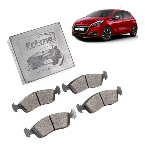 Pastilla De Freno Para Peugeot 208 Delantera 