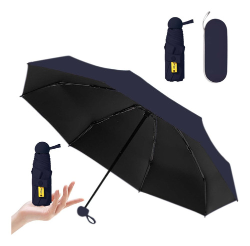 8 Huesos Paraguas Mini Sombrilla De Bolsillo ,rayos Uv