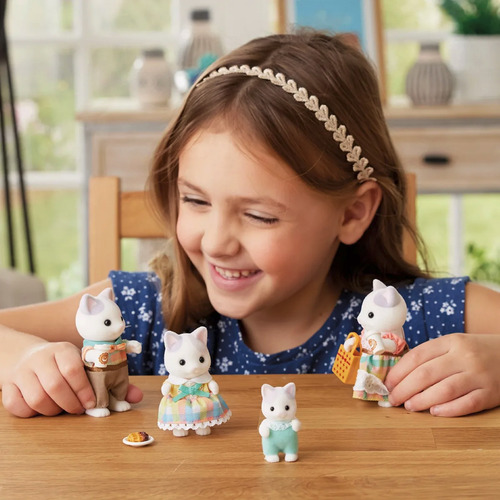 Muñecos Miniatura Sylvanian Families Latte Cat Family