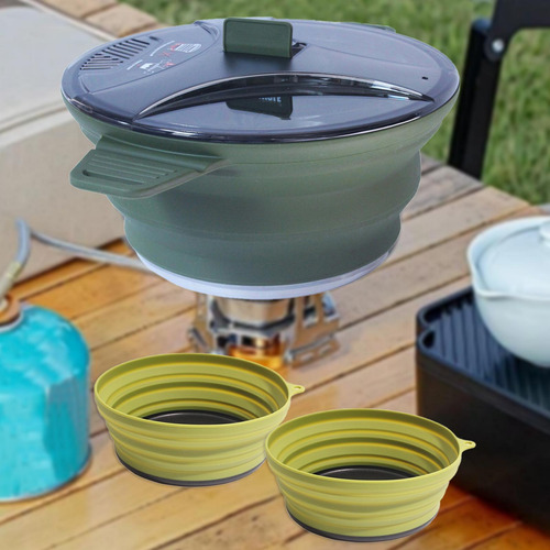 Juego De Ollas Y Tazones De Picnic, Juego De Cubiertos De