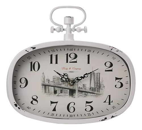 Dozily Oval Vintage Wall Clocks Funciona Con Baterías Silent