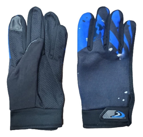 Mg240 Guantes Largos Motocross Invierno Moto Ciclismo Tactil Color Azul Talle Único