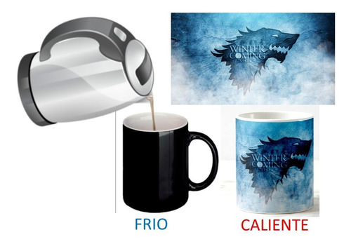 Mug Vaso Taza Magica Stark Casa Game Of Thrones