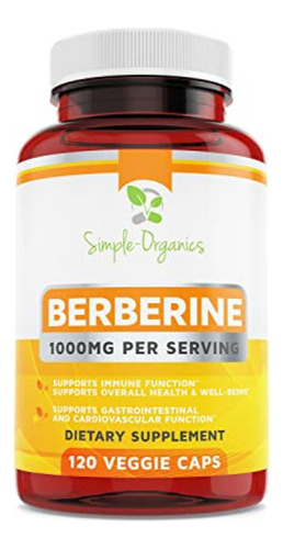 Simple-organics Berberina 1000 Mg Por Servicio  120 Cápsulas