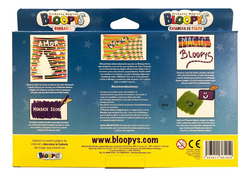 Imagen 2 de 10 de Plumones Mágicos Bloopys * Cambian De Color Y Se Borran *