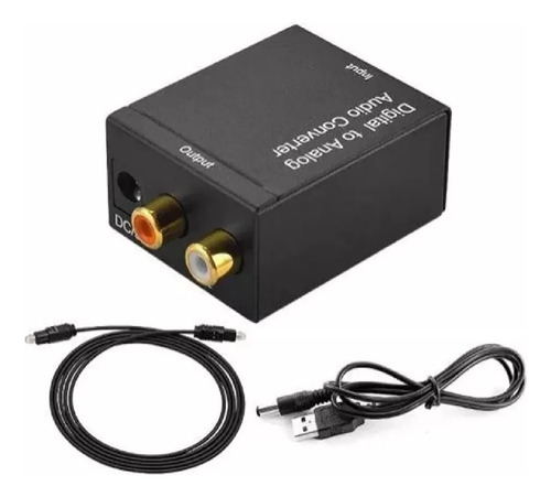 Convertidor Audio Optico Digital A Rca + Cable Toslink