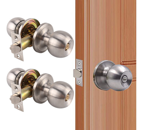 2 Pomos De Puerta De Entrada Con Cerradura Cerradura De Pue