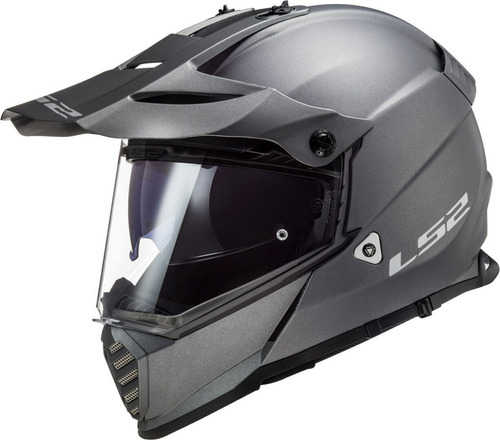 Casco Cross City Ls2 Pioneer Evo Solid  Titanium Mx436