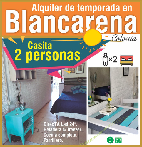 Alquiler Temporada Casita Para Dos En Balneario Blancarena