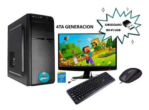 Imagen 1 de 1 de Computadora Core I3 4ta Gen/ 8gb/ Hdd 500gb/ Monitor/ Mouse