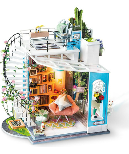 Kit De Casa De Muñecas En Miniatura Loft De Dora