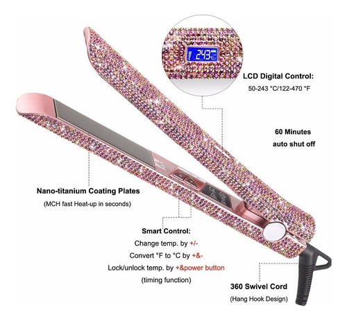 Plancha De Pelo Diamond De Doble Voltaje