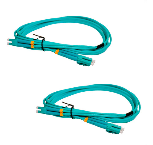 2x Cabo Óptico Lc/upc-lc/upc Duplex Mm Om3 50/125 3m 10gb