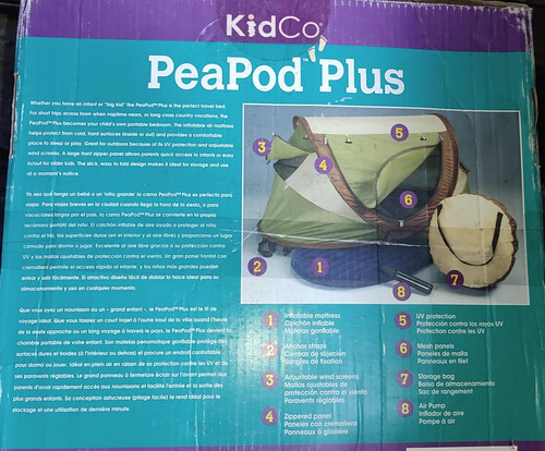 Cama Cuna Portátil Viaje Playa Peapod Plus Kidco